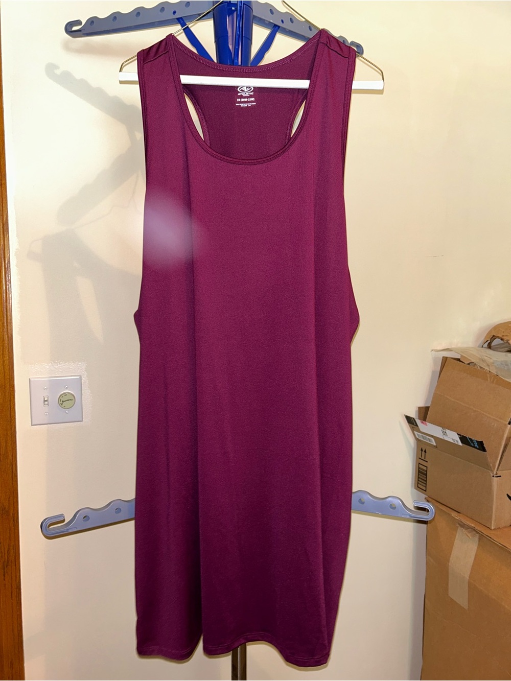 NWOT Athletic Works Racerback Tank Dress in Deep Plum 2X